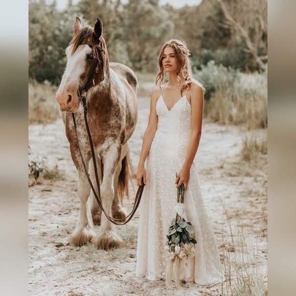 NWT Spell Lucette Wedding Gown - Picture 3 of 15